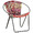 Cadeira Circular em Tecido Chenille Multicolorido