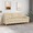 Sofá 3 Lugares + Almofadas Decorativas 180 cm Tecido Cor Creme