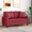 Sofá 2 Lugares +almofadas 120cm Couro Artificial Vermelho Tinto