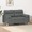 Sofá 2 Lugares +almofadas Decorativas 120cm Tecido Cinza-escuro