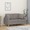 Sofá 2 Lug. +almofadas Decoração 120cm Tecido Cinza-acastanhado