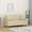 Sofá 2 Lugares + Almofadas Decorativas 140 cm Tecido Cor Creme
