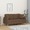 Sofá 2 Lugares + Almofadas Decorativas 140 cm Tecido Castanho