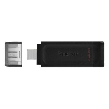 Memória USB Kingston USB C Preto Memória USB 64 GB