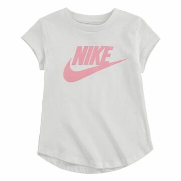 Camisola de Manga Curta Infantil Nike Futura Ss Branco 2 Anos