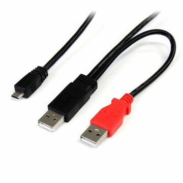 Cabo USB 2.0 a para Micro USB B Startech USB2HAUBY3 Preto