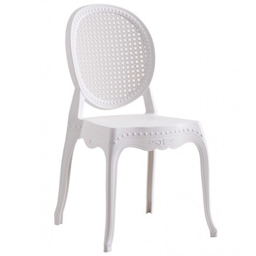 Cadeira Cibeles Empilhável Polipropileno Branco Pack 6