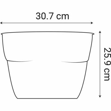 Vaso Eda 77,3 X 30,7 X 25,9 cm Antracite Cinzento Escuro Plástico Oval Moderno