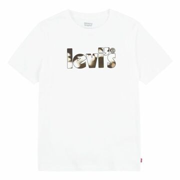 T-shirt Levi's Camo Poster Logo Bright 60732 Branco 14 Anos