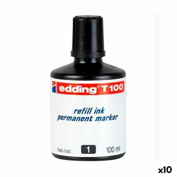 Tinta de Recarga Edding T100 Permanente 100 Ml (10 Unidades)