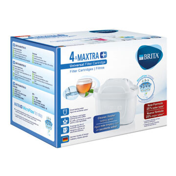 Filtro para Caneca Filtrante Brita Maxtra+ Branco Plástico (4 Unidades)