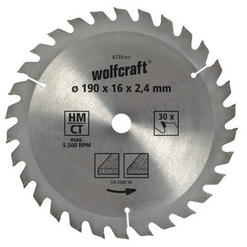Disco de Corte Wolfcraft 6733000 160 X 2,4 mm