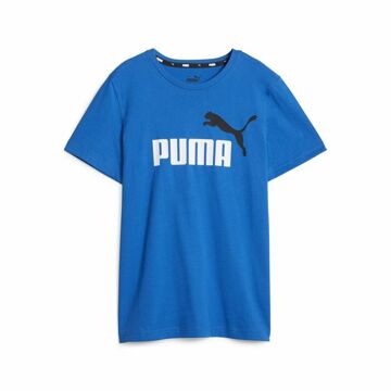 Camisola de Manga Curta Infantil Puma Ess+ 2 Col Logo Azul 7-8 Anos