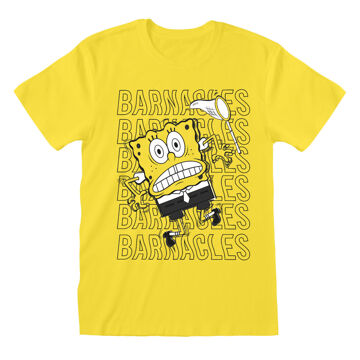 Camisola de Manga Curta Unissexo Spongebob Barnacles Amarelo XXL