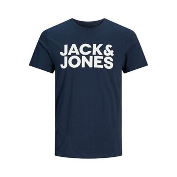 Camisola de Manga Curta Homem Jack & Jones Jjecorp Logo Tee 12151955 Azul Marinho S