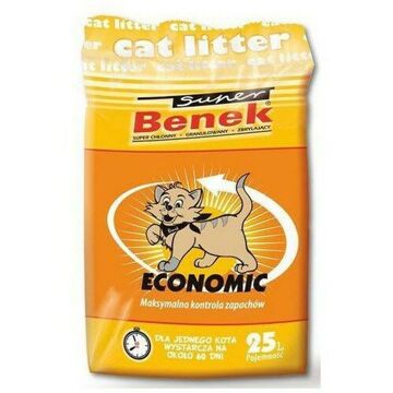 Areia para Gatos Super Benek Economic Cinzento 25 L