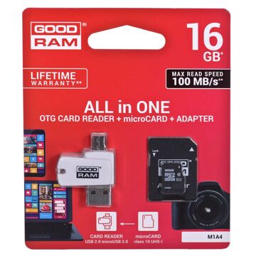Memória USB Goodram M1A4 All In One Branco Preto Cinzento 16 GB
