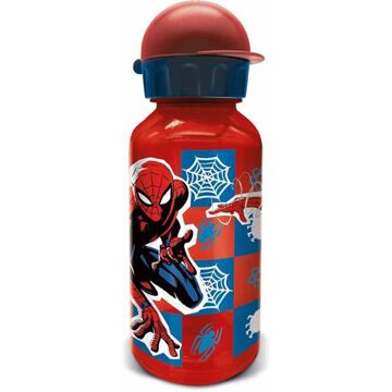 Garrafa Spider-man Arachnid Grid 370 Ml Infantil Alumínio
