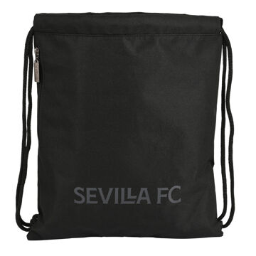 Saco Mochila com Cordas Sevilla Fútbol Club Teen Preto (35 X 40 X 1 cm)