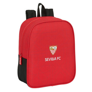 Mochila Escolar Sevilla Fútbol Club Preto Vermelho 22 X 27 X 10 cm