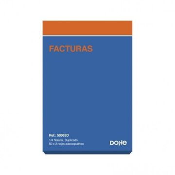 Livro de Facturação Dohe 50063D 1/4 100 Folhas (10 Unidades)