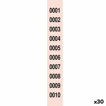 Tiras de Números para Rifa 1-2000 (30 Unidades)