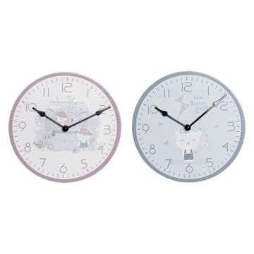 Relógio de Parede Dekodonia Infantil Madeira Mdf (2 Pcs) (24 X 3 X 24 cm)