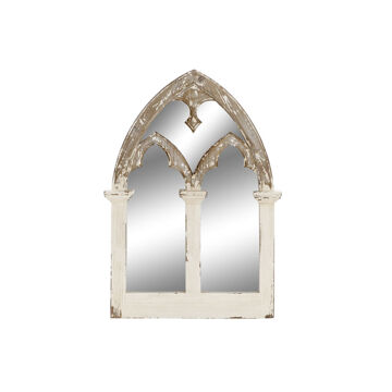 Espelho de Parede Dkd Home Decor Espelho Abeto Branco (53 X 5.5 X 75.5 cm)