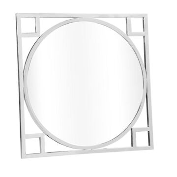 Espelho de Parede Dkd Home Decor Prata Cristal Aço (70 X 2 X 70 cm)