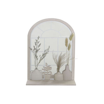 Espelho de Parede Dkd Home Decor Vaso Cristal Bege Mdf Resina Cottage (35 X 10 X 50 cm)