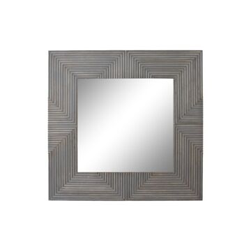 Espelho de Parede Dkd Home Decor Espelho Cinzento Madeira de Mangueira (121 X 4 X 121 cm)