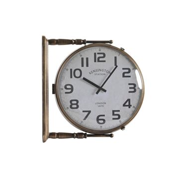 Relógio de Parede Dkd Home Decor Cristal Dourado Branco Ferro (36 X 9 X 38 cm)