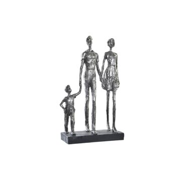 Figura Decorativa Dkd Home Decor Prateado Preto Resina Moderno Família (26 X 11,5 X 41,5 cm)