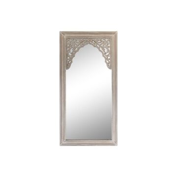 Espelho de Parede Dkd Home Decor Cristal Natural Branco Madeira Mdf Decapé (90 X 2,5 X 180 cm)