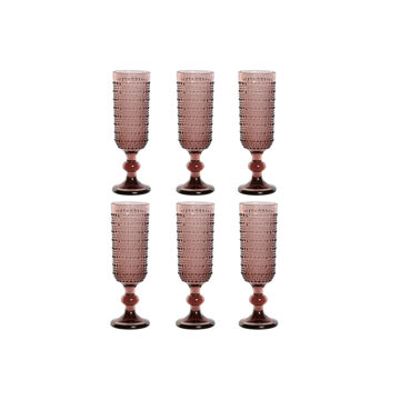 Conjunto de Copos Home Esprit Cor de Rosa Cristal 150 Ml (6 Unidades)
