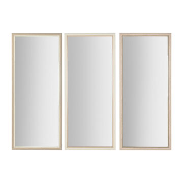 Espelho de Parede Home Esprit Branco Castanho Bege Cinzento Cristal Poliestireno 67 X 2 X 156 cm (4 Unidades)