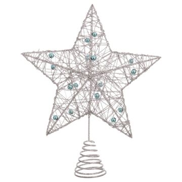 Estrela de Natal Prateado Prata Metal árvore 20 X 5 X 25 cm