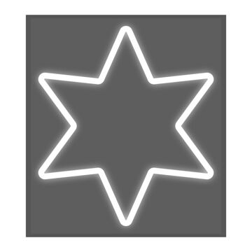 Figura Decorativa Edm Flexiled Estrela Branco 220 V (60 X 3 X 80 cm)