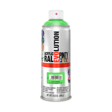 Tinta em Spray Pintyplus Evolution F136 Fluorescente Verde 300 Ml