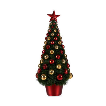 árvore de Natal Vermelho Dourado Verde Plástico Polipropileno (21,5 X 51 X 21,5 cm)