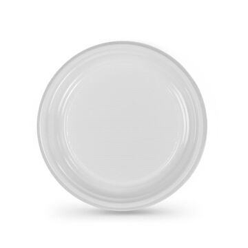 Conjunto de Pratos Reutilizáveis Algon Redondo Branco 17 X 17 X 1,5 cm Plástico 25 Unidades