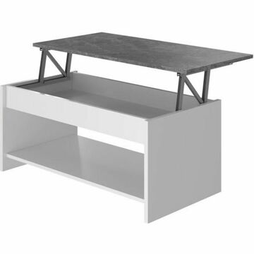Mesa de Centro Elevável Branco/cinzento (50 cm)
