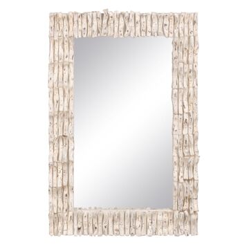 Espelho de Parede 60 X 8 X 90 cm Teca Branco