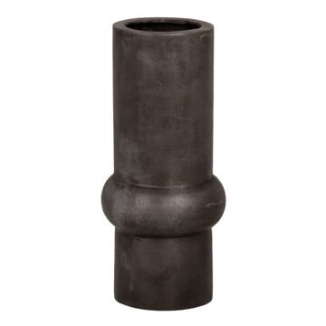 Vaso Cinzento Alumínio 15 X 15 X 33,5 cm