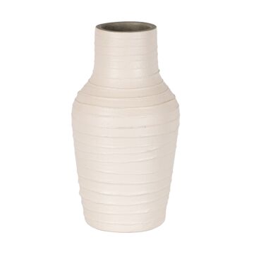 Vaso Branco Cerâmica 17 X 17 X 30 cm