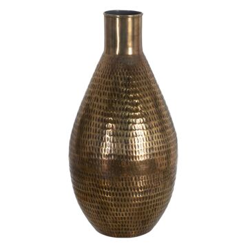 Vaso Bronze Dourado Alumínio 32 X 32 X 62,5 cm