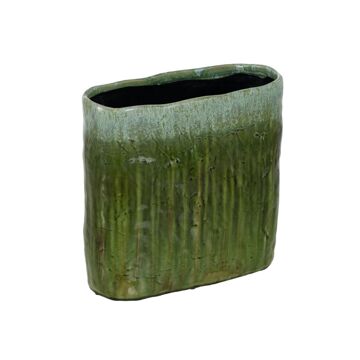 Vaso Verde Cerâmica 32,5 X 15 X 31,5 cm