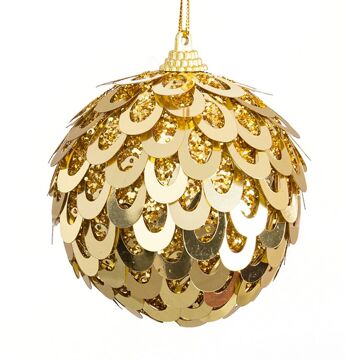 Bolas de Natal Dourado Plástico Polyfoam 6 X 6 X 6 cm (6 Unidades)