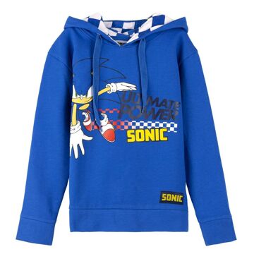 Camisola com Capuz Menina Sonic Azul 12 Anos