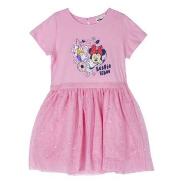 Vestido Minnie Mouse Cor de Rosa 4 Anos